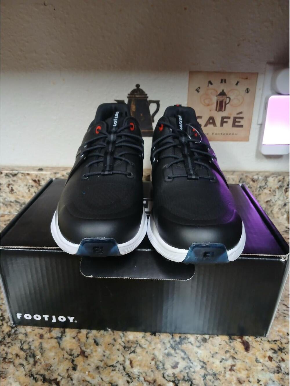 FootJoy Men's Black Golf Shoes with White Sole